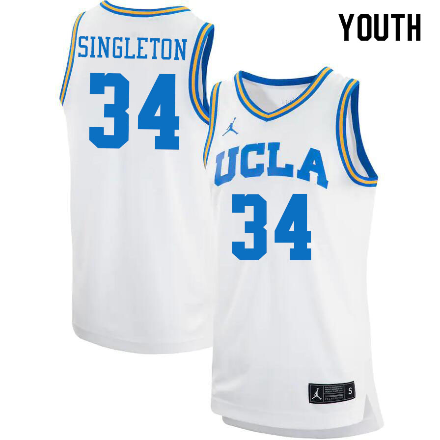 Jordan Brand Youth #34 David Singleton UCLA Bruins College Jerseys Sale-White - Click Image to Close